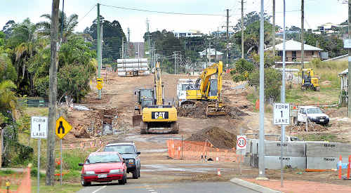 Workers at the Main Street roadworks site have been putting in huge efforts to make sure the project stays on track. Workers at the Main Street roadworks site have been putting in huge efforts to make sure the project stays on track.
